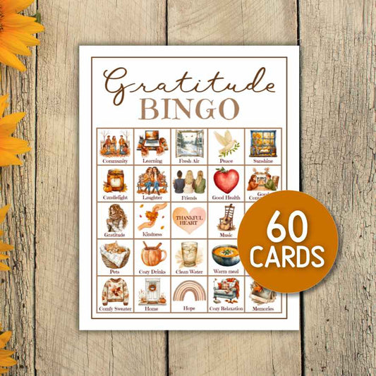 gratitude bingo cards
