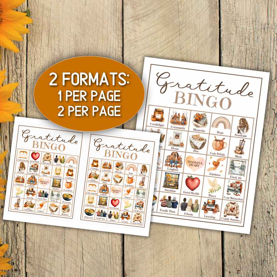 mindfulness bingo cards