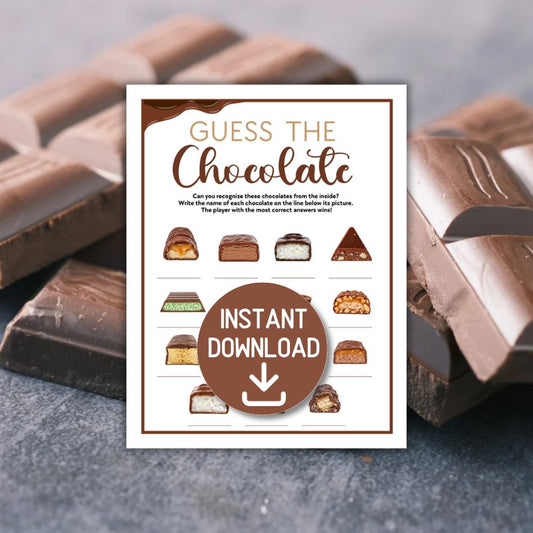 guess the chocolate game printable
