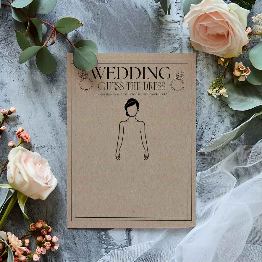 Wedding Guess the Dress Game Wedding Guess the Dress Game