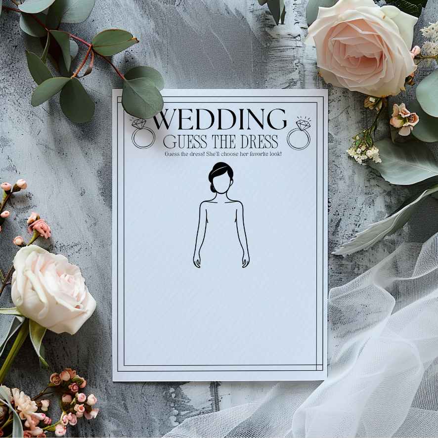 Wedding Guess the Dress Game Wedding Guess the Dress Game