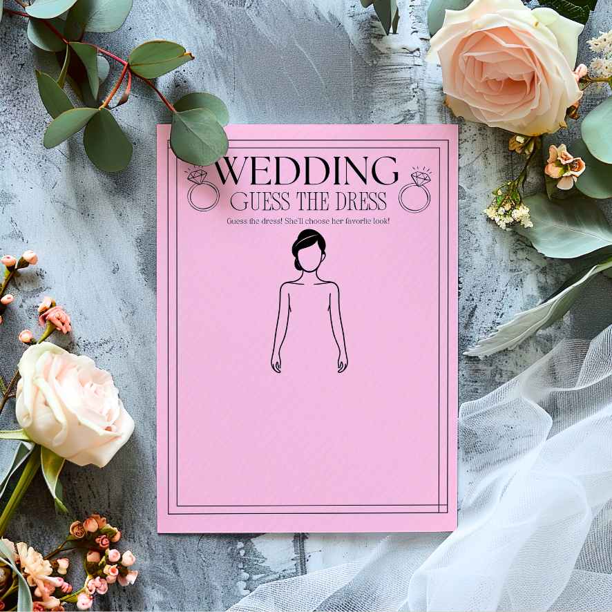 guess the dress bridal shower game