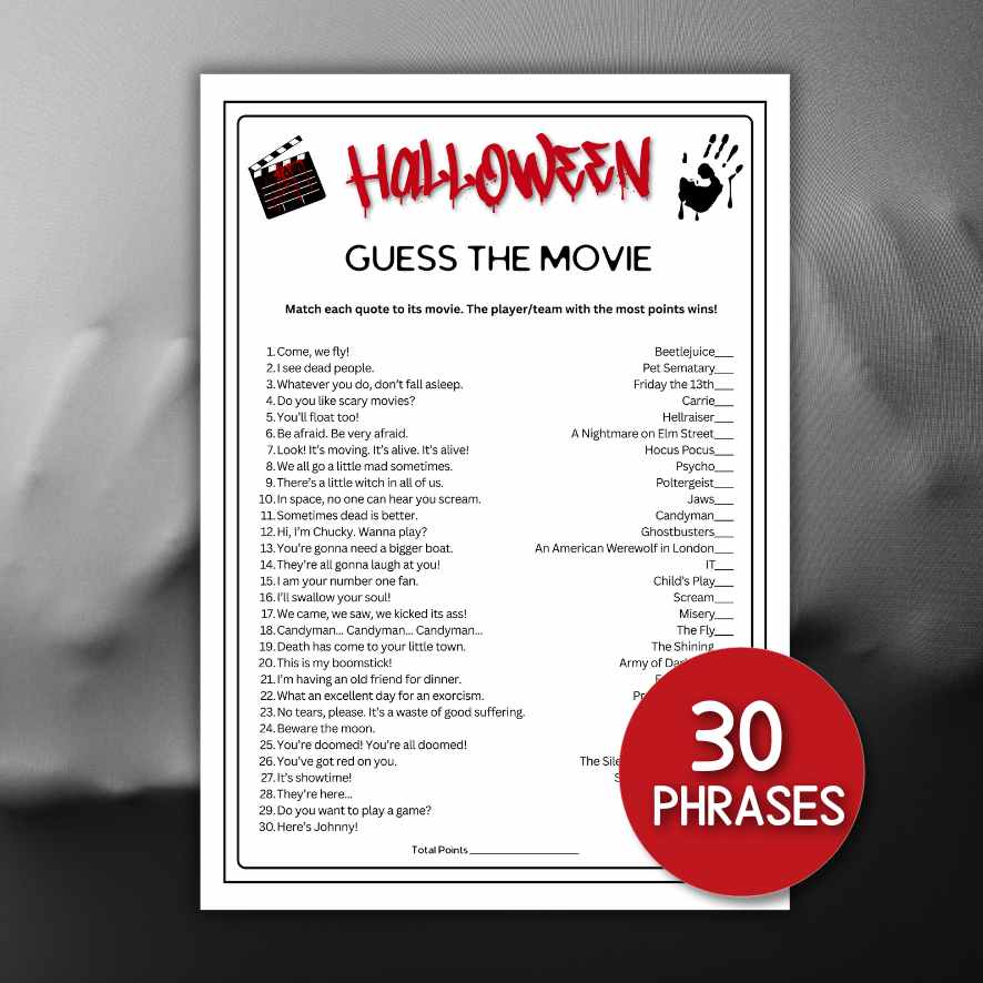 guess the halloween movie game