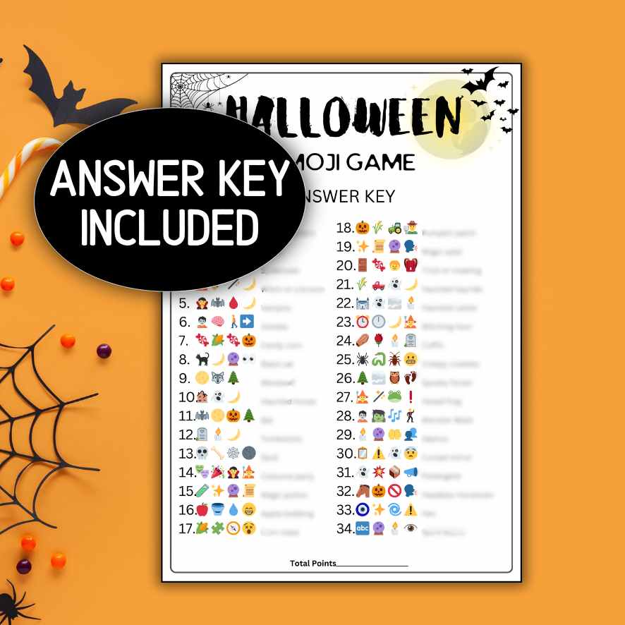 halloween emoji game with answers