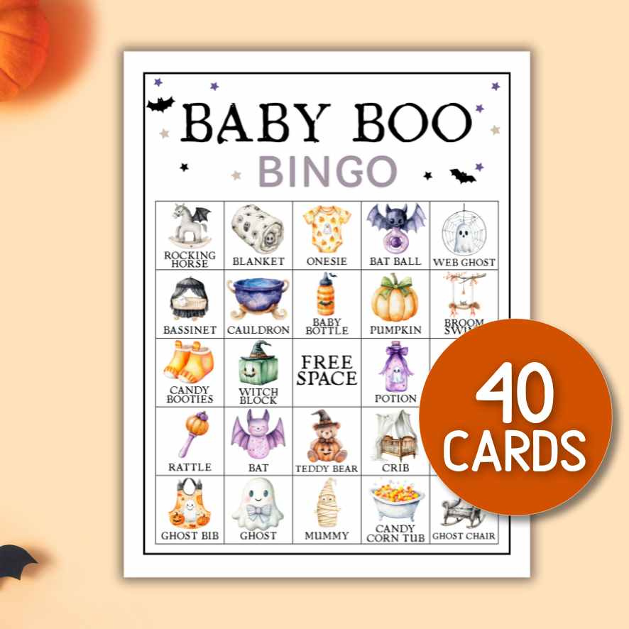 halloween baby bingo baby shower game