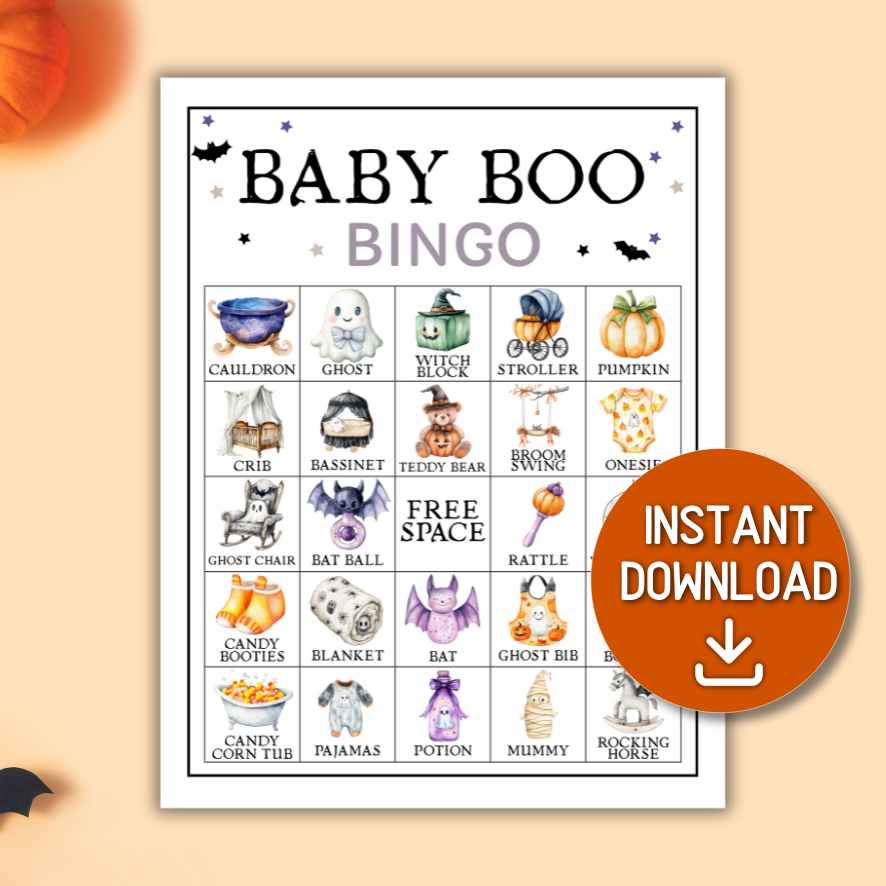 cute halloween baby bingo