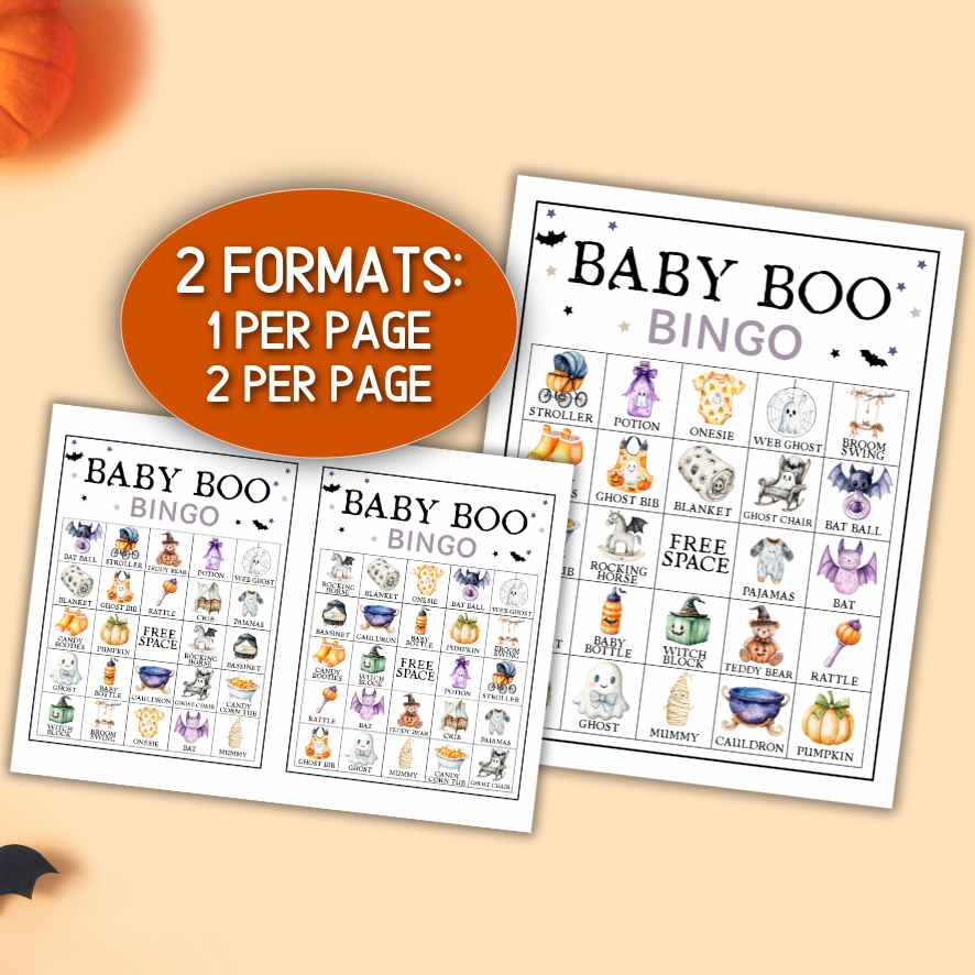 halloween bingo for baby shower