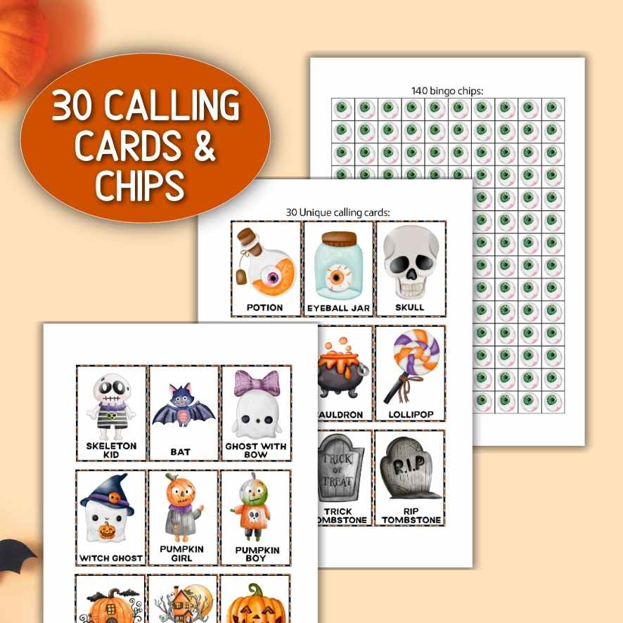 printable halloween bingo cards for classrooms