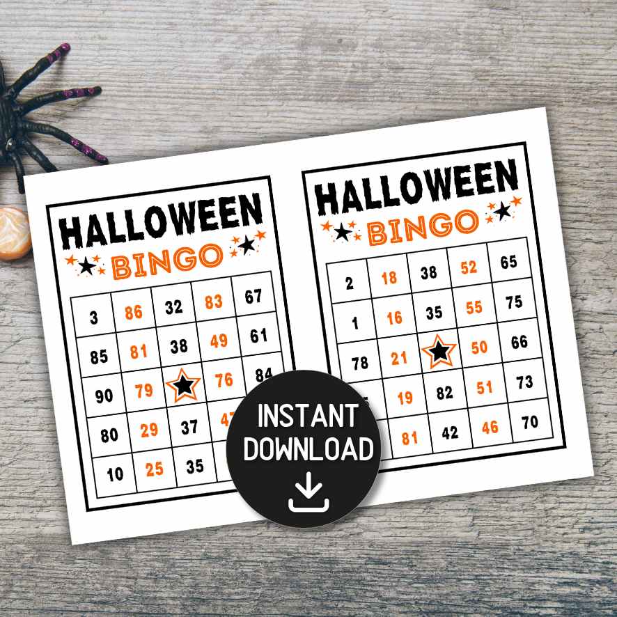 halloween bingo with calling cards