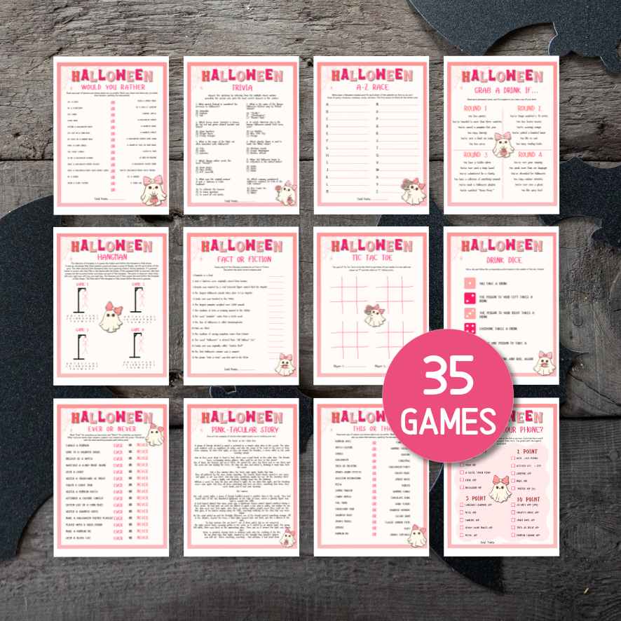 halloween pink party games