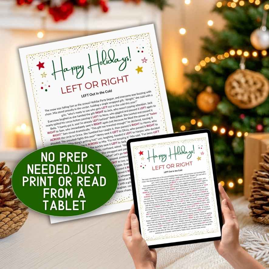 Christmas Left Right Party Game