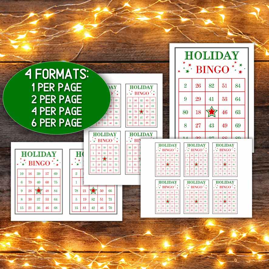 holiday bingo for family members