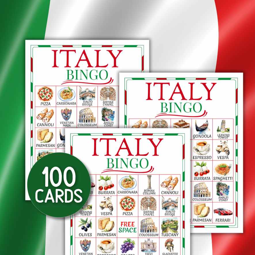 Italy bingo cards

