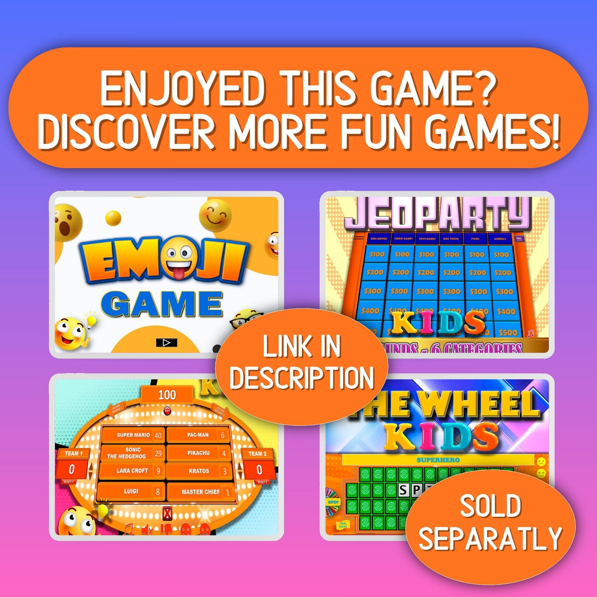 KIDS FEUD POWERPOINT GAME