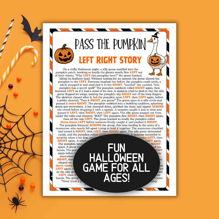 halloween pass the pumpkin poem
