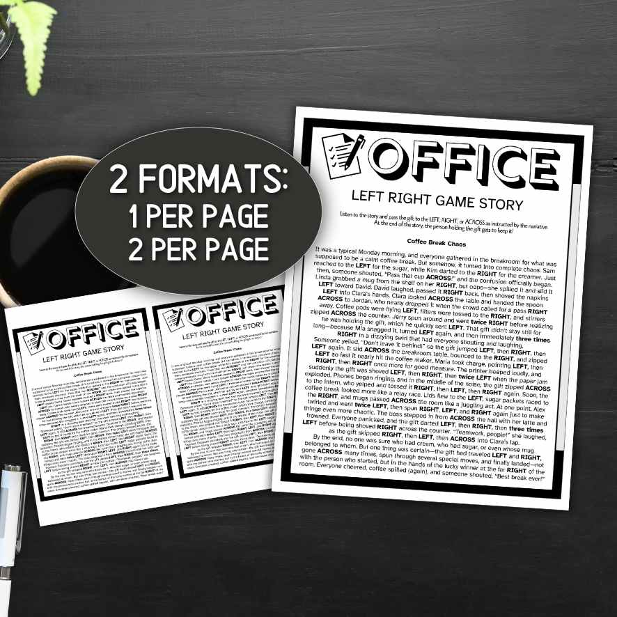 left right game for workplace