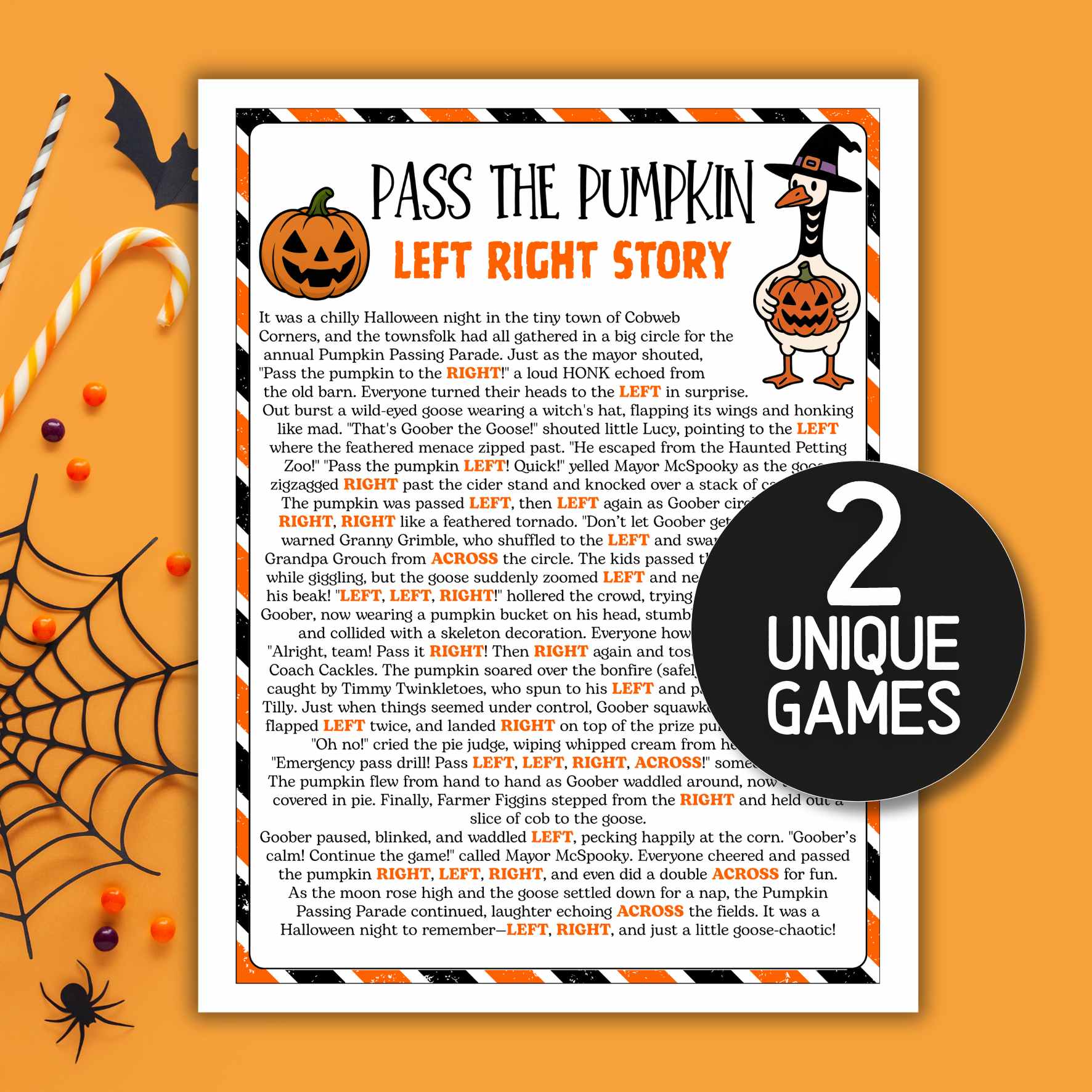 halloween pass the pumpkin