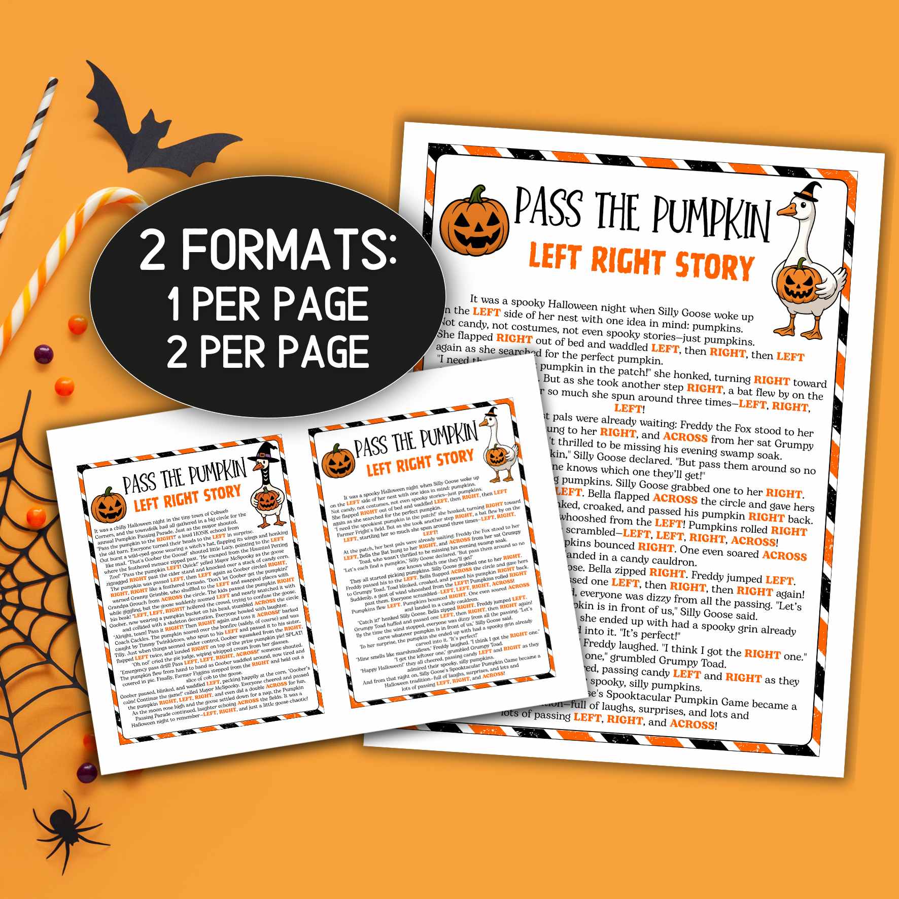 left right pass the pumpkin game

