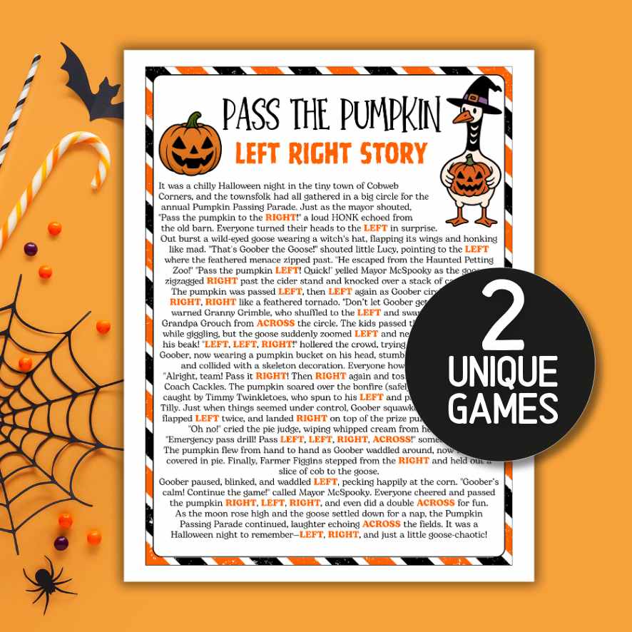 left right pumpkin game