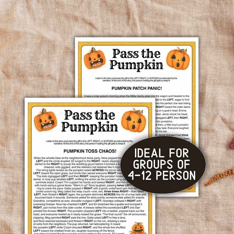 left right pass the pumpkin game