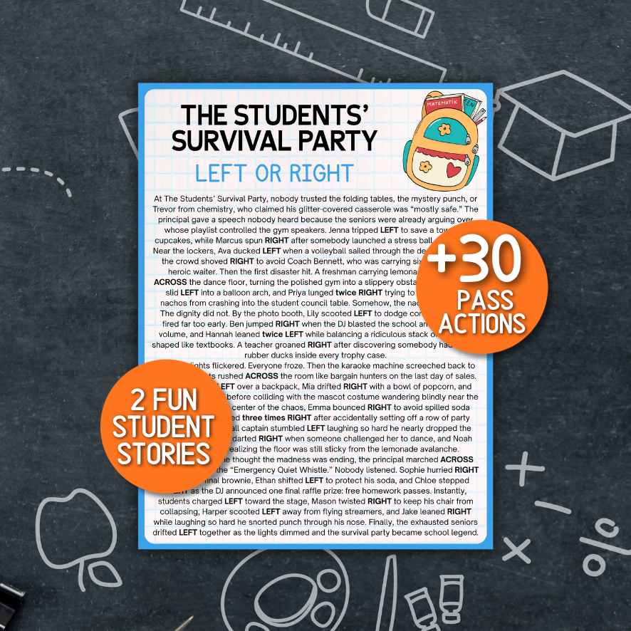 left right story game for students

