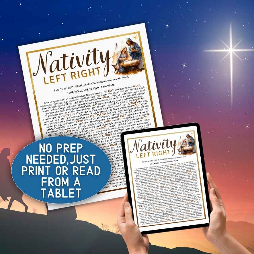 nativity left right game

