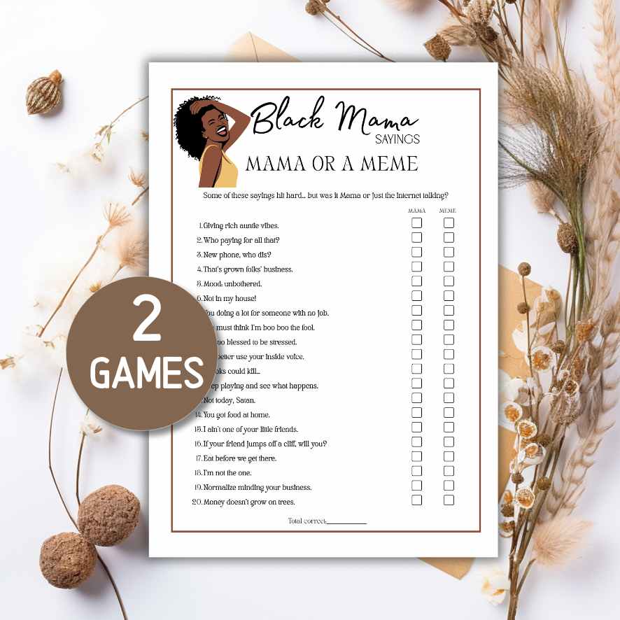 black culture sayings game