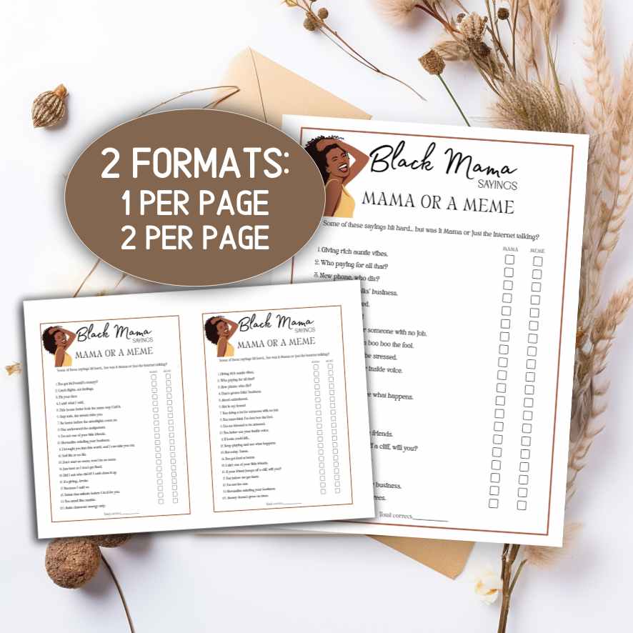 black mama sayings party game