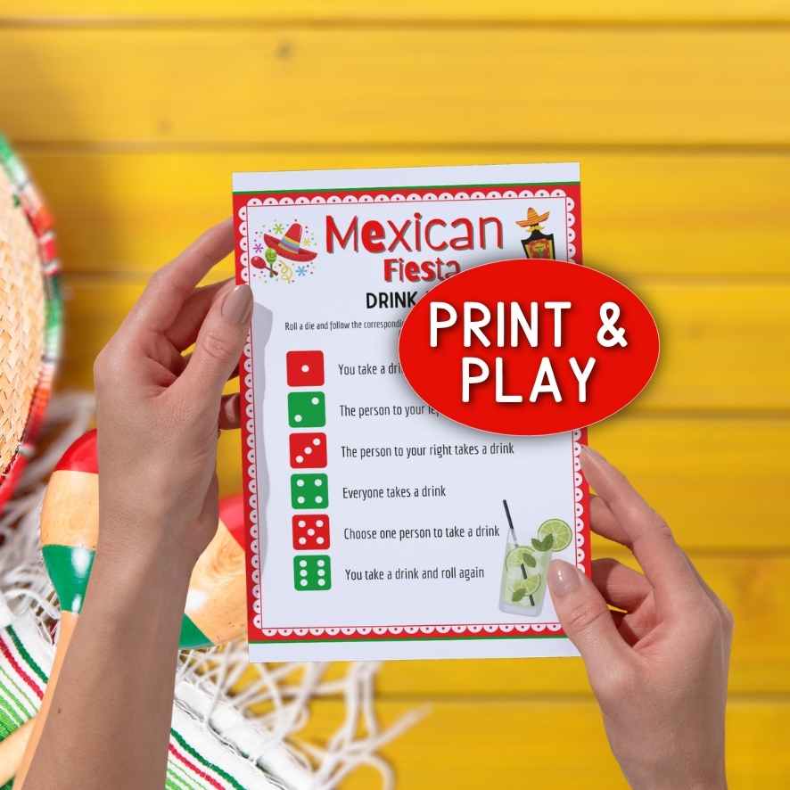 mexican party drink games printable