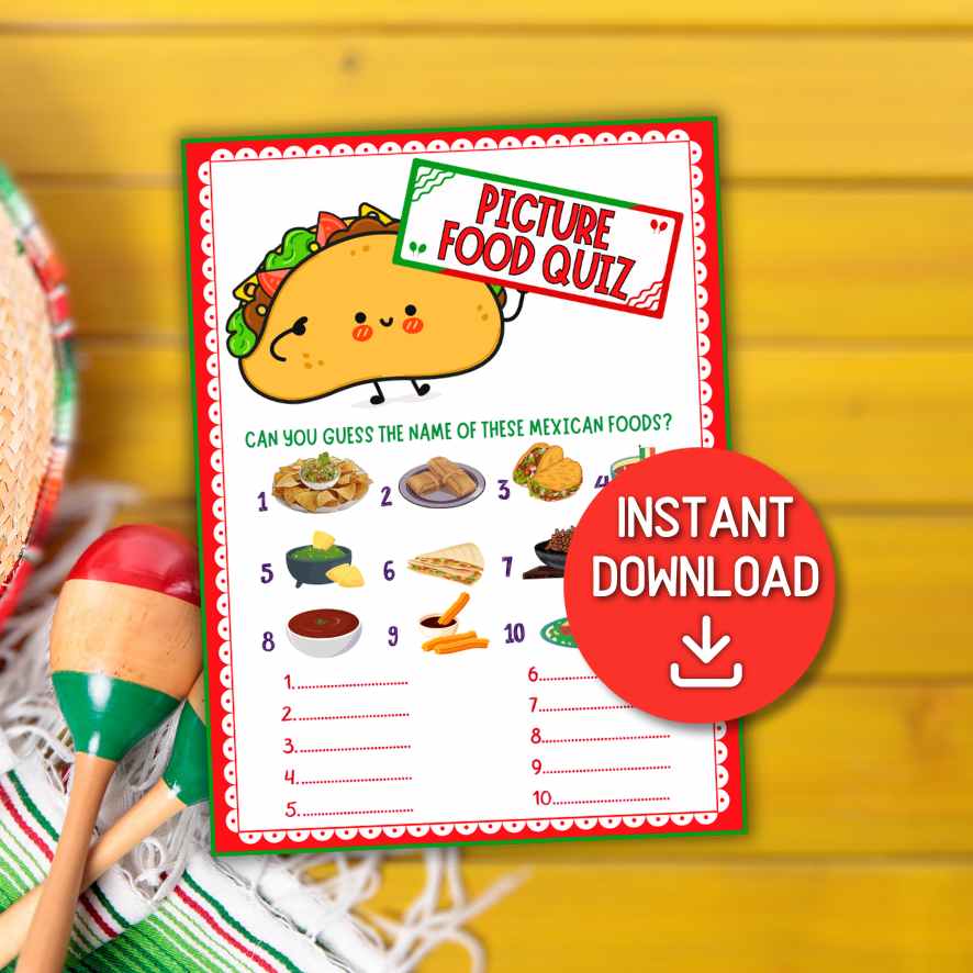 mexican food picture quiz