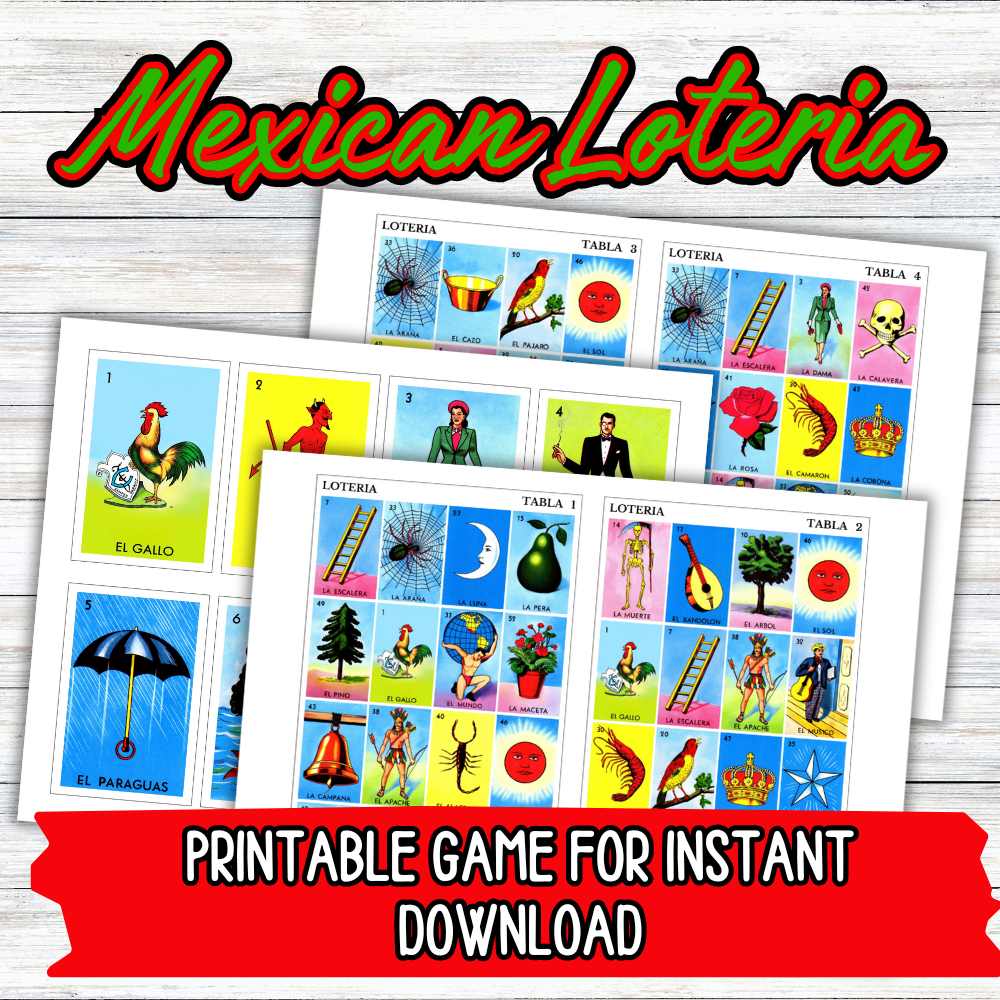 Mexican Loteria Printable Game Cards Instant Fun for Any Occasion