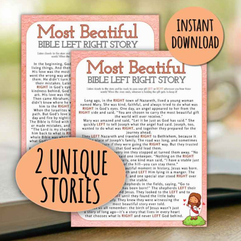 bible left right game printable