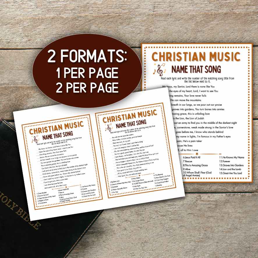name that song for church bible quiz