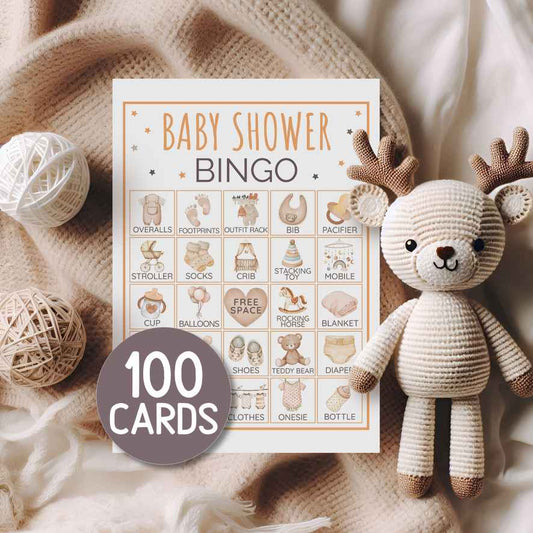 neutral baby shower bingo printable