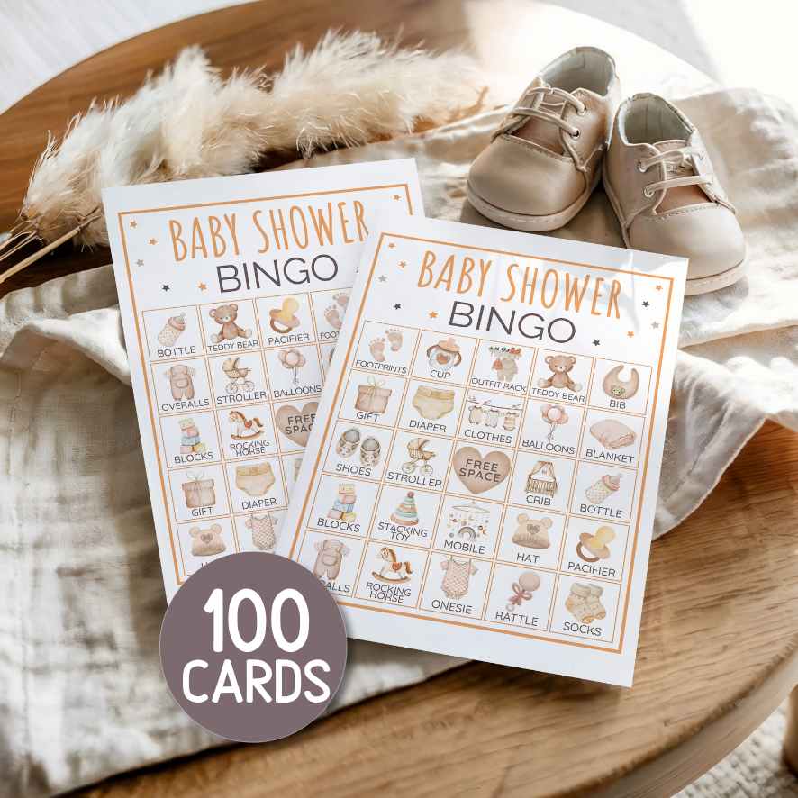 baby shower bingo with cards