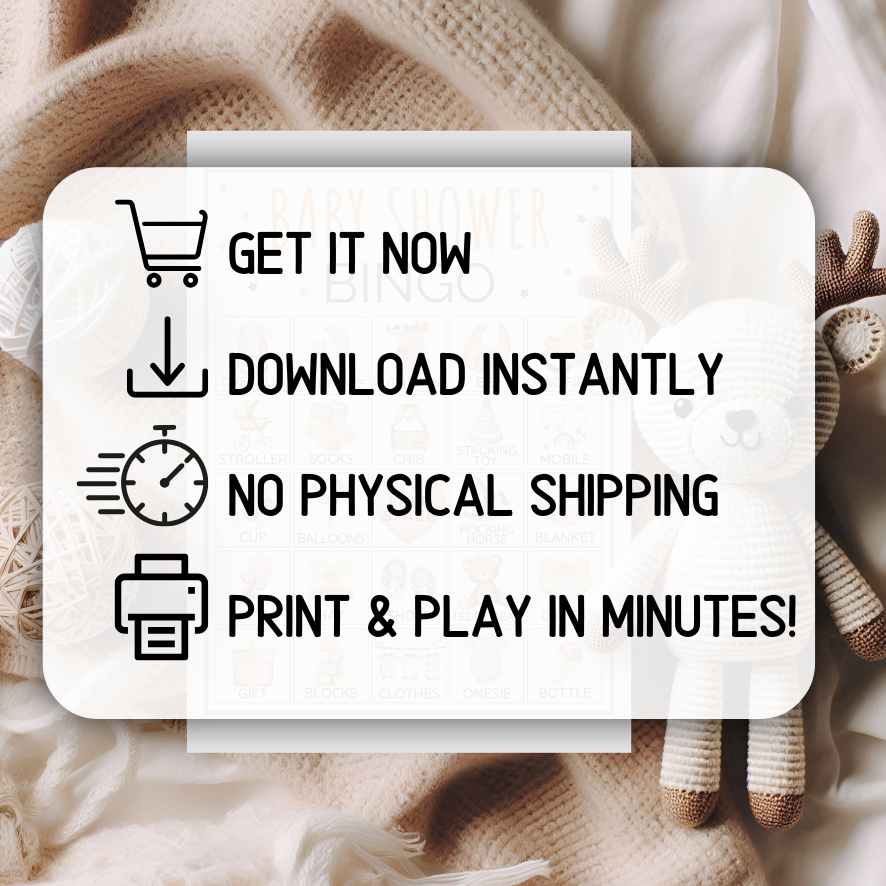 baby bingo for baby shower

