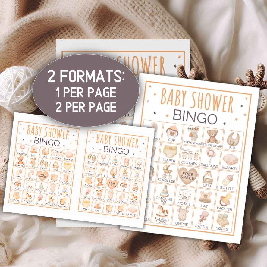 baby bingo game for shower