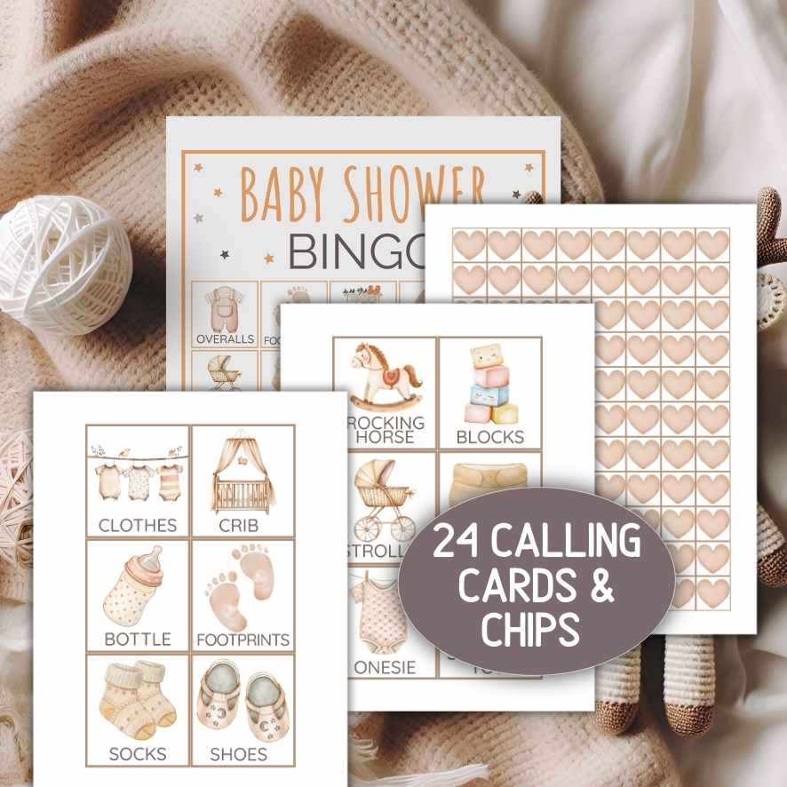 baby shower bingo for 100 guest

