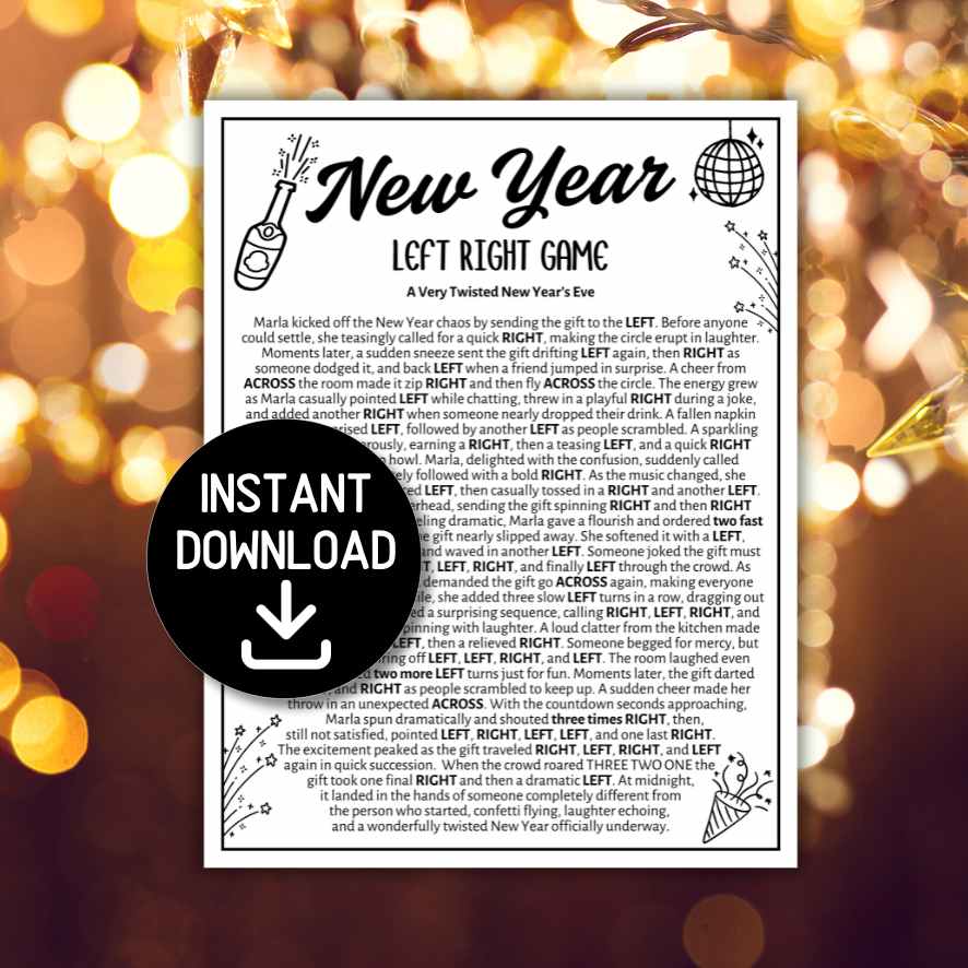 new years pass the gift game