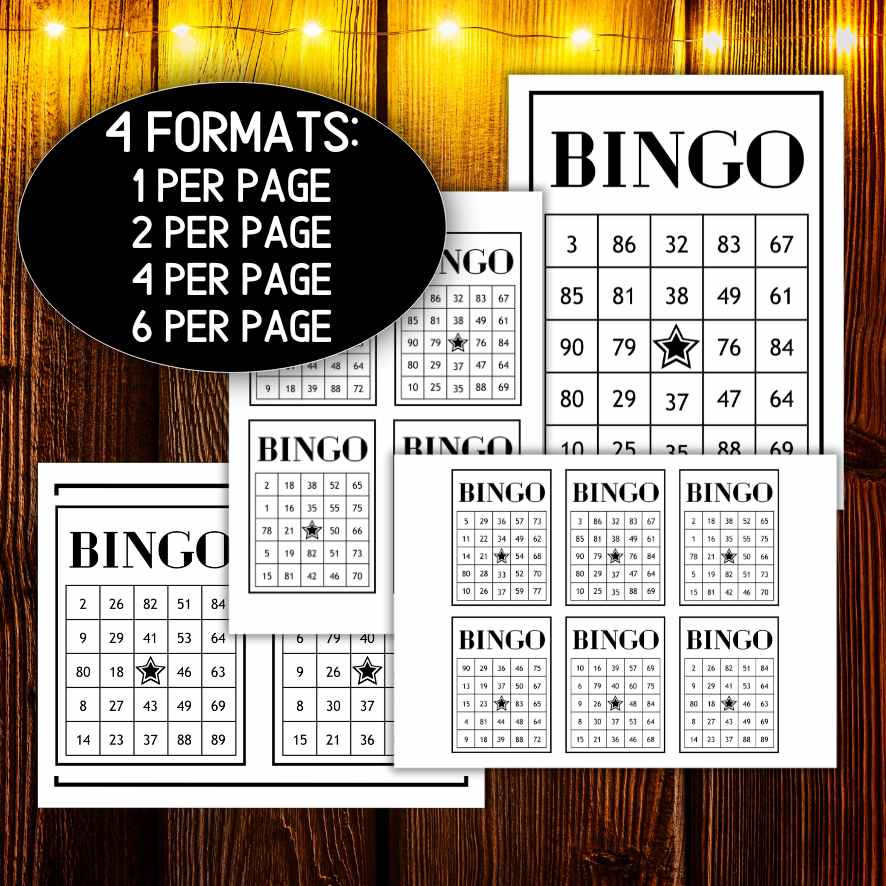 bingo cards numbers printable