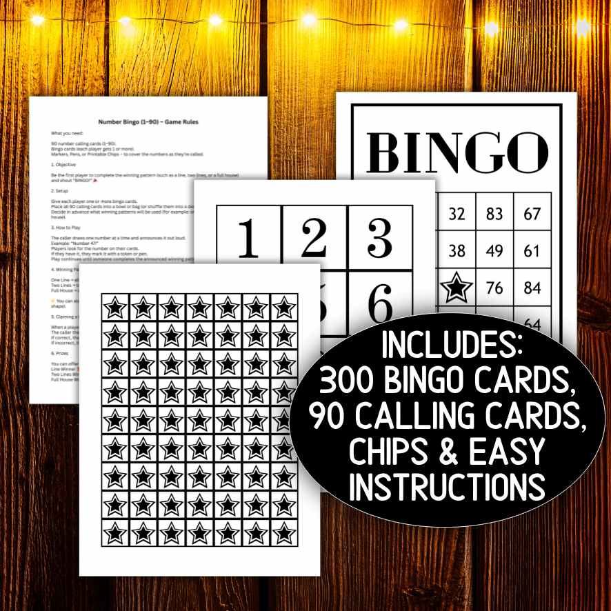 bingo cards for seniors