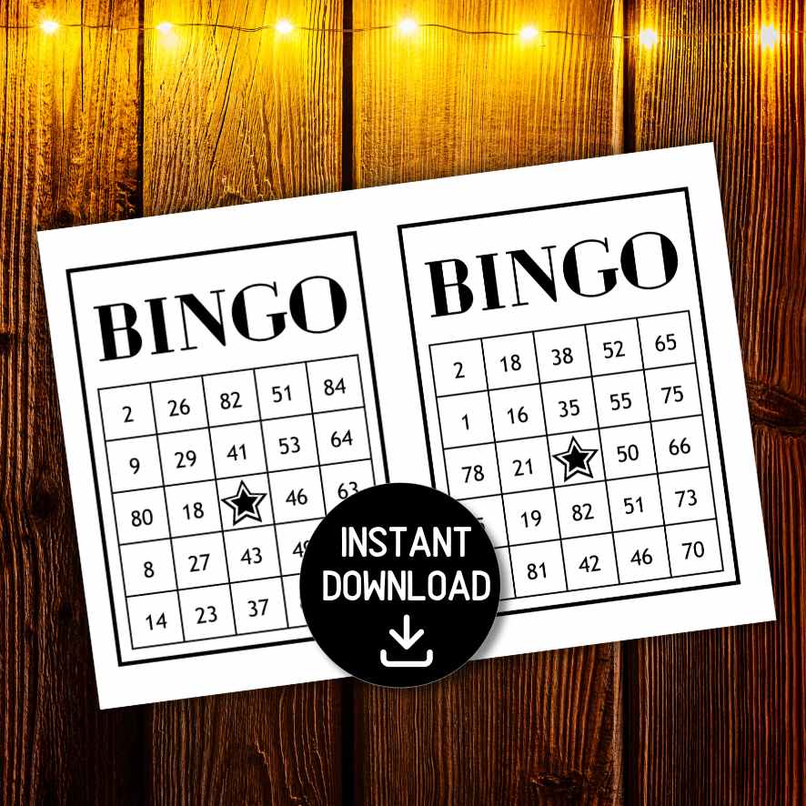 bingo cards for parties