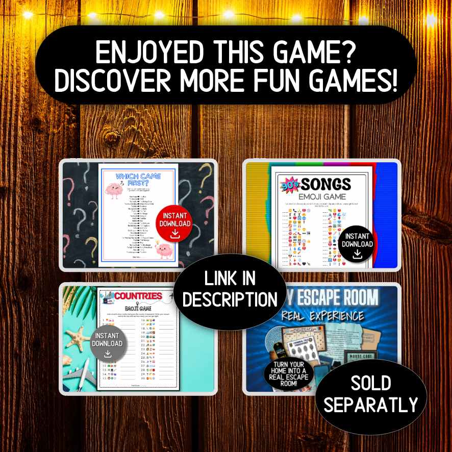 Printable party games