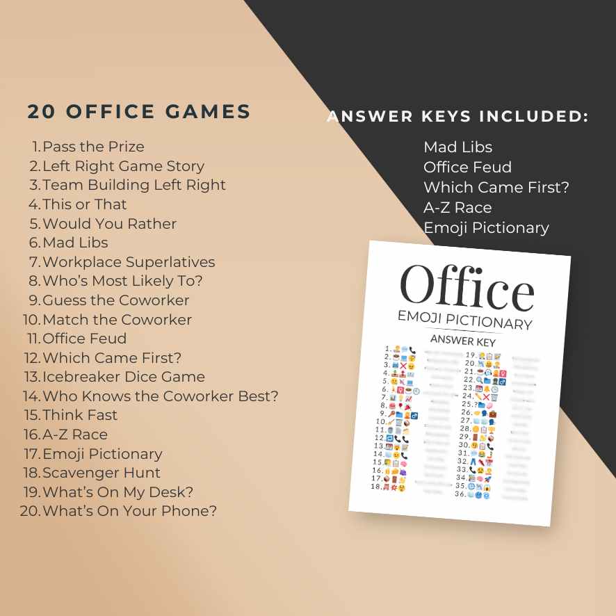 office games printable