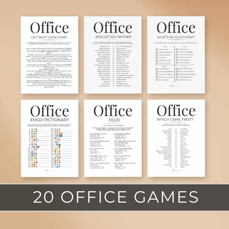OFFICE & WORK GAMES – The Game Room