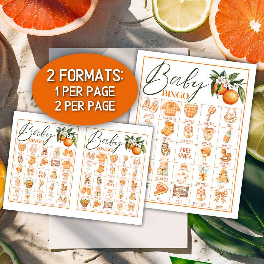 orange themed party games baby shower

