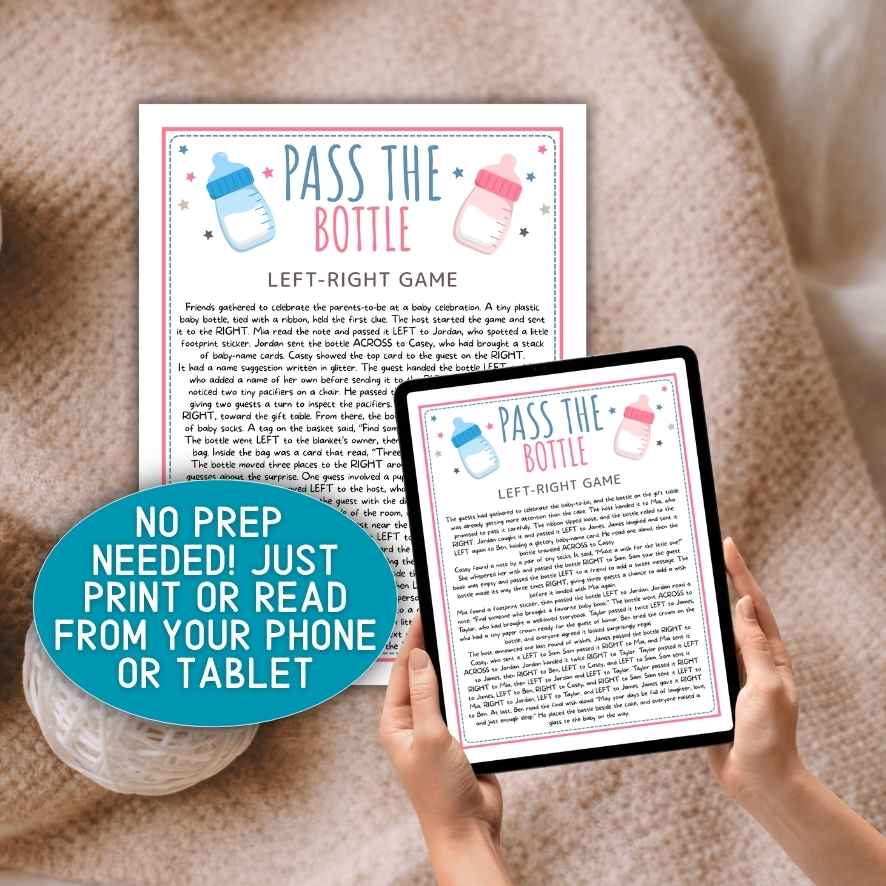 pass the present baby shower game