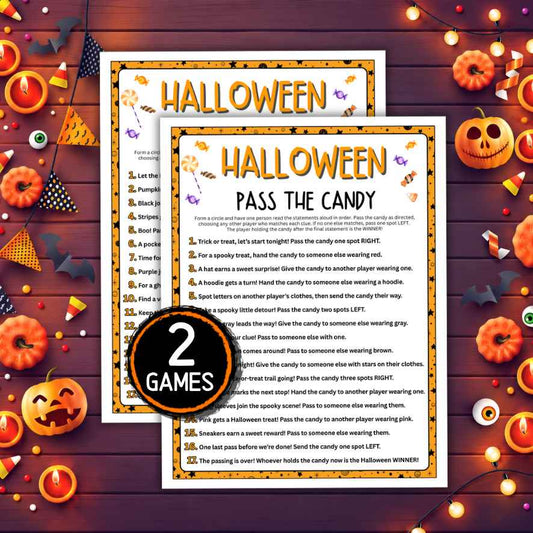 halloween pass the candy game printable