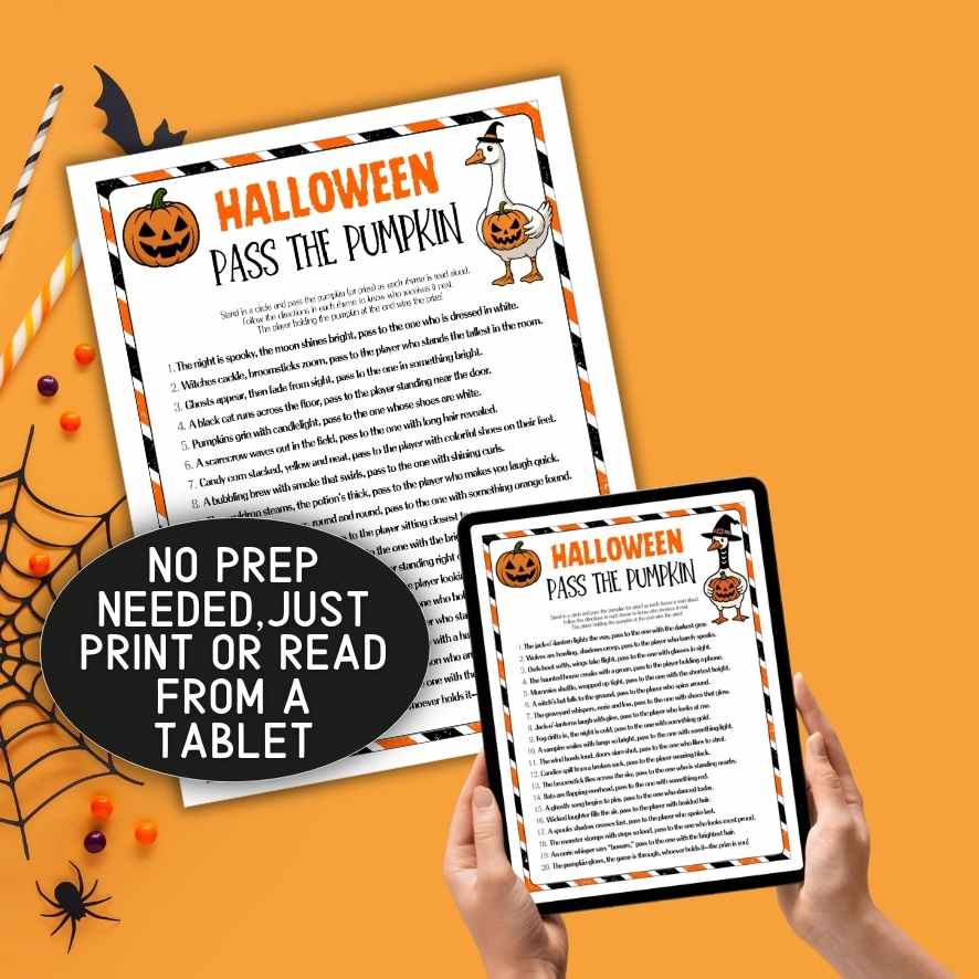 halloween pass the prize game