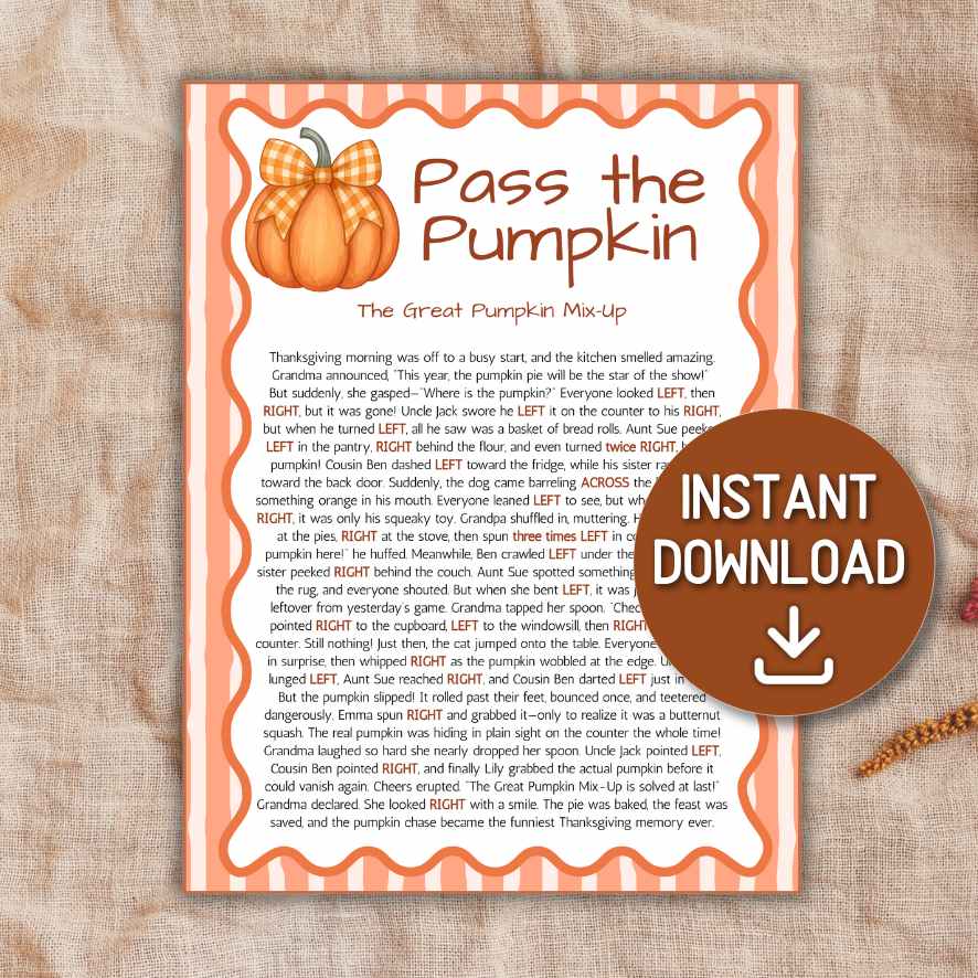 left right pass the pumpkin game